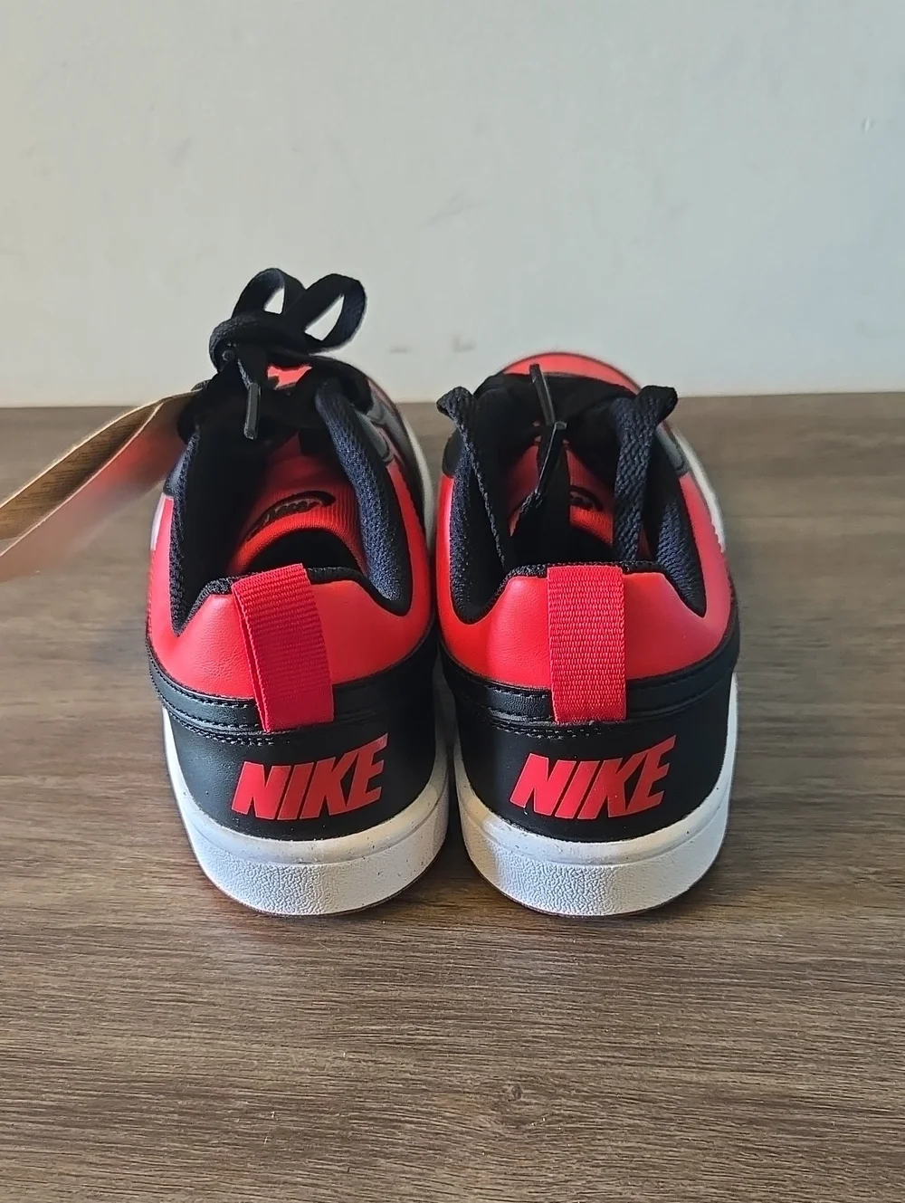NWT Nike Borough Low-Top Sneakers in Red and Black